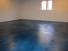 Blue Stained Basement Floor